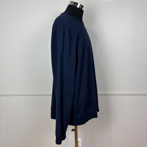 AG Jeans Men's Wesley Relaxed Crewneck Pullover Size XXL Navy Blue Preppy Loose - Picture 10 of 13